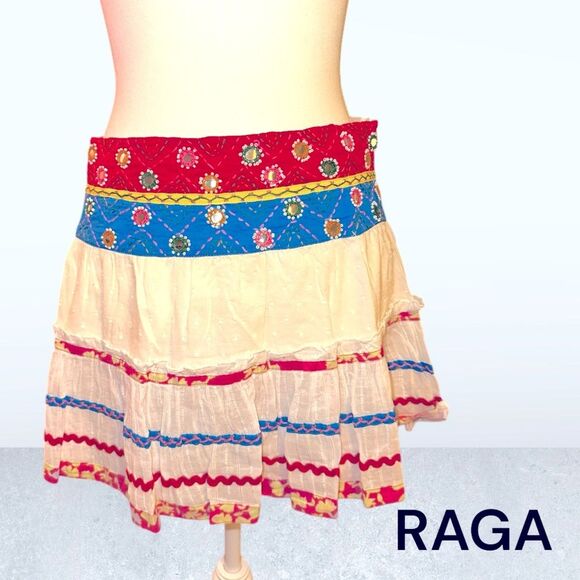 *Anthropologie* RAGA Boho Fully lined mini skirt - Picture 1 of 4